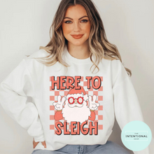 Load image into Gallery viewer, Here to Sleigh Christmas Sweatshirt
