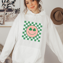 Load image into Gallery viewer, Smiley Face St. Patrick’s Day Women’s Hoodie
