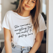 Load image into Gallery viewer, She overcame graphic tee
