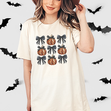 Load image into Gallery viewer, Coquette Pumpkins Halloween Shirt.
