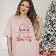 Load image into Gallery viewer, Let’s get crackin’ Christmas Shirt. Christmas graphic tee
