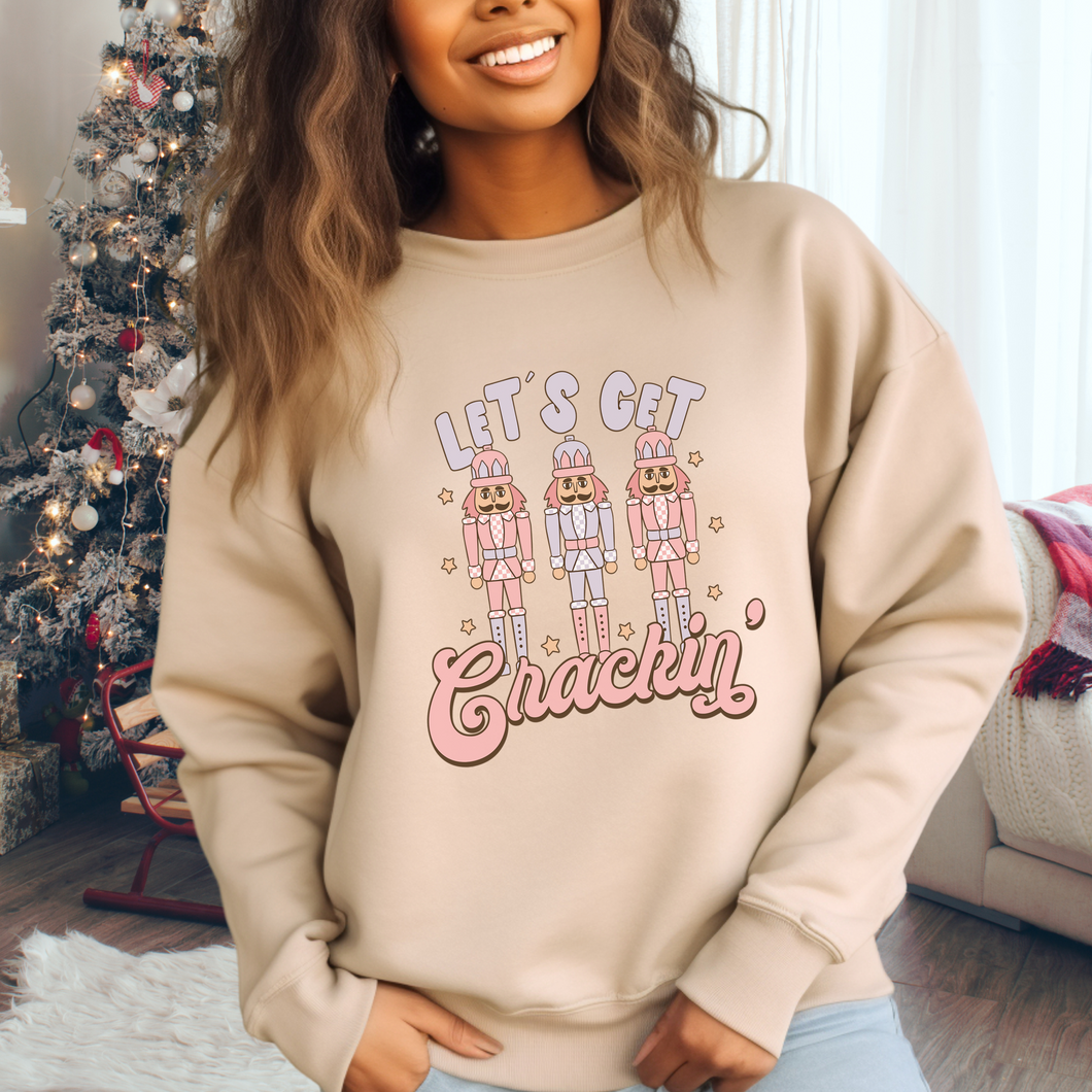 Funny Christmas Sweatshirt Let’s Get Cracking