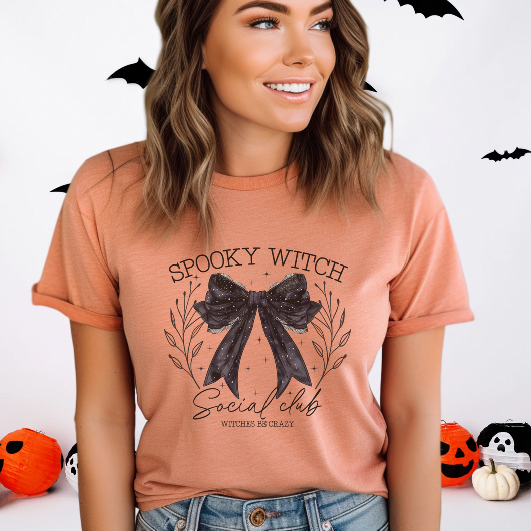 Spooky Witch Coquette Halloween t-shirt