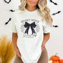 Load image into Gallery viewer, Spooky Witch Coquette Halloween t-shirt
