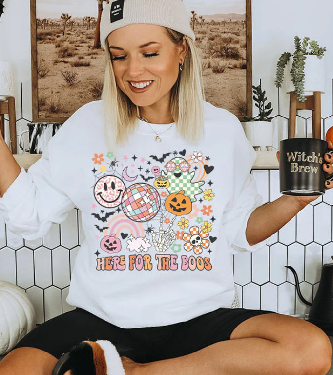 Here for the Boos Halloween Sweatshirt