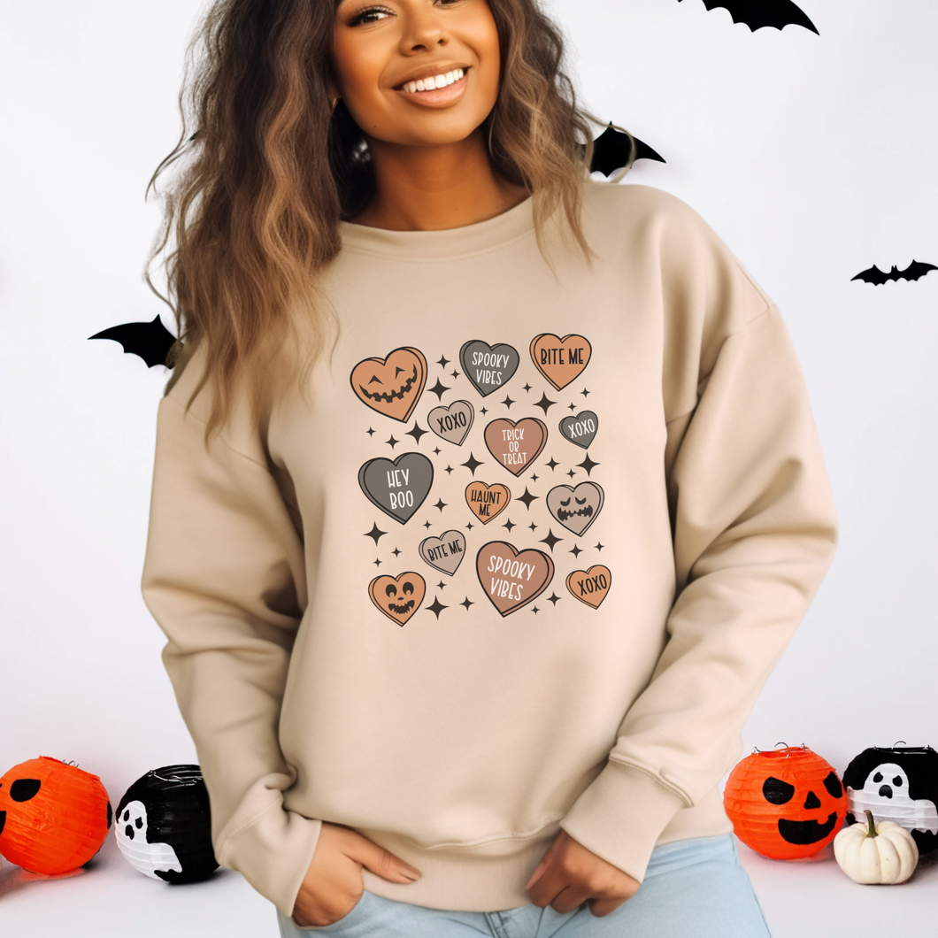 Halloween Candy Hearts Sweatshirt