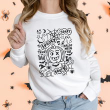 Load image into Gallery viewer, Halloween Doodles Women’s Sweatshirt
