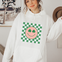 Load image into Gallery viewer, Smiley Face St. Patrick’s Day Women’s Hoodie
