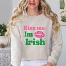 Load image into Gallery viewer, Kiss me I’m Irish St Patrick’s day sweatshirt
