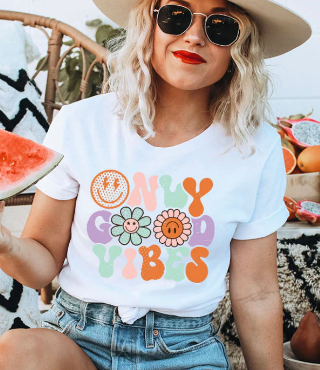 Only Good Vibes graphic tee