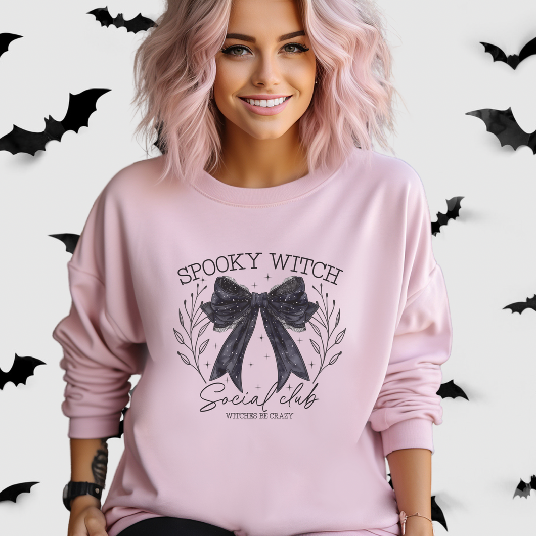 Spooky Witch Coquette Halloween Sweatshirt