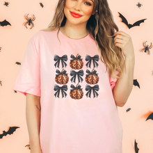 Load image into Gallery viewer, Coquette Pumpkins Halloween Shirt.
