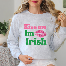 Load image into Gallery viewer, Kiss me I’m Irish St Patrick’s day sweatshirt
