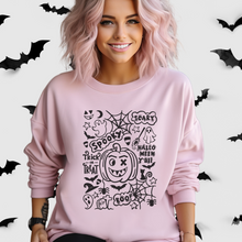 Load image into Gallery viewer, Halloween Doodles Women’s Sweatshirt
