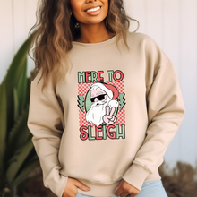 Load image into Gallery viewer, Here to Sleigh Swag Santa Christmas Sweatshirt
