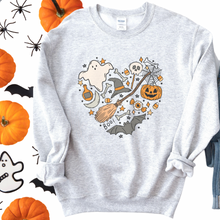 Load image into Gallery viewer, Halloween Heart Doodles Women’s Sweatshirt
