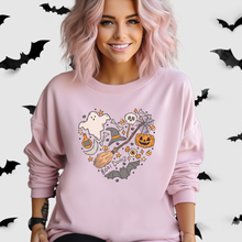 Load image into Gallery viewer, Halloween Heart Doodles Women’s Sweatshirt
