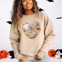 Load image into Gallery viewer, Halloween Heart Doodles Women’s Sweatshirt
