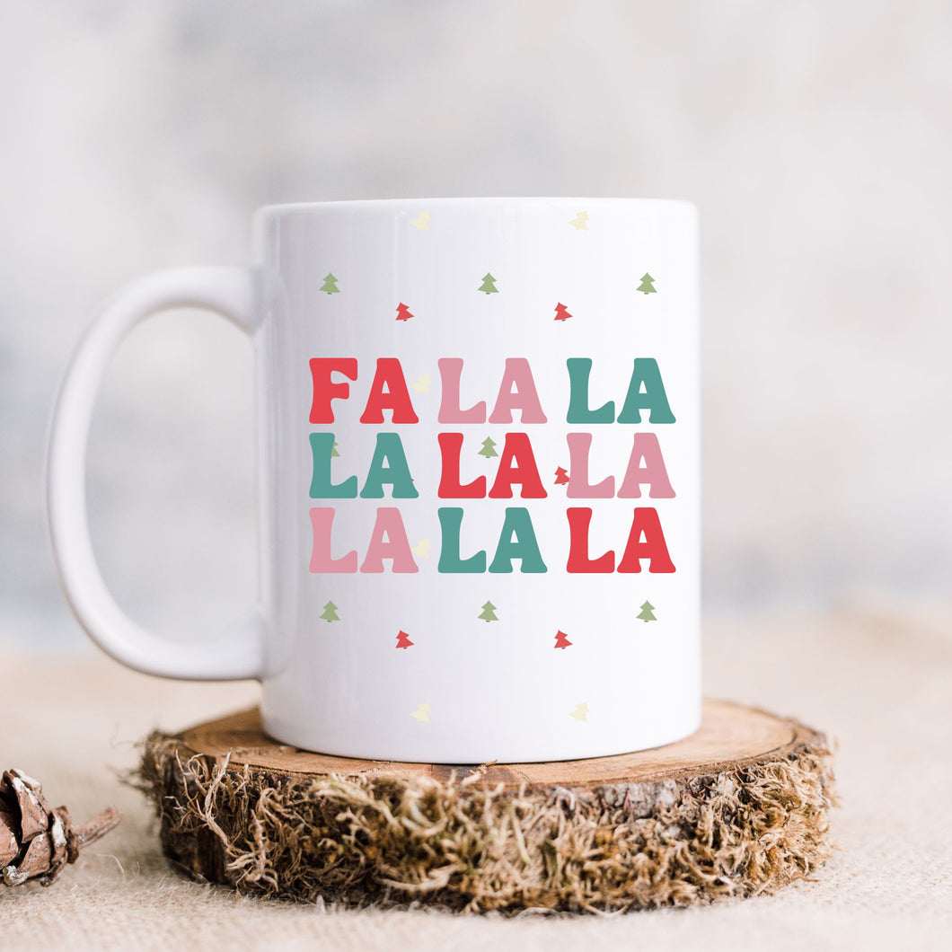 Fa la la Christmas mug