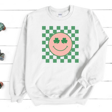 Load image into Gallery viewer, Smiley face St Patrick’s day sweatshirt
