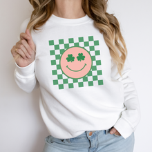 Load image into Gallery viewer, Smiley face St Patrick’s day sweatshirt
