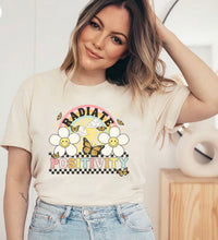 Load image into Gallery viewer, Radiate positivity graphic tee
