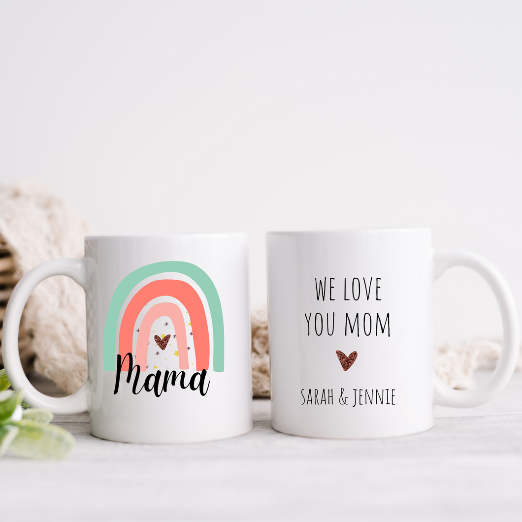 Mama Rainbow Personalized Mug